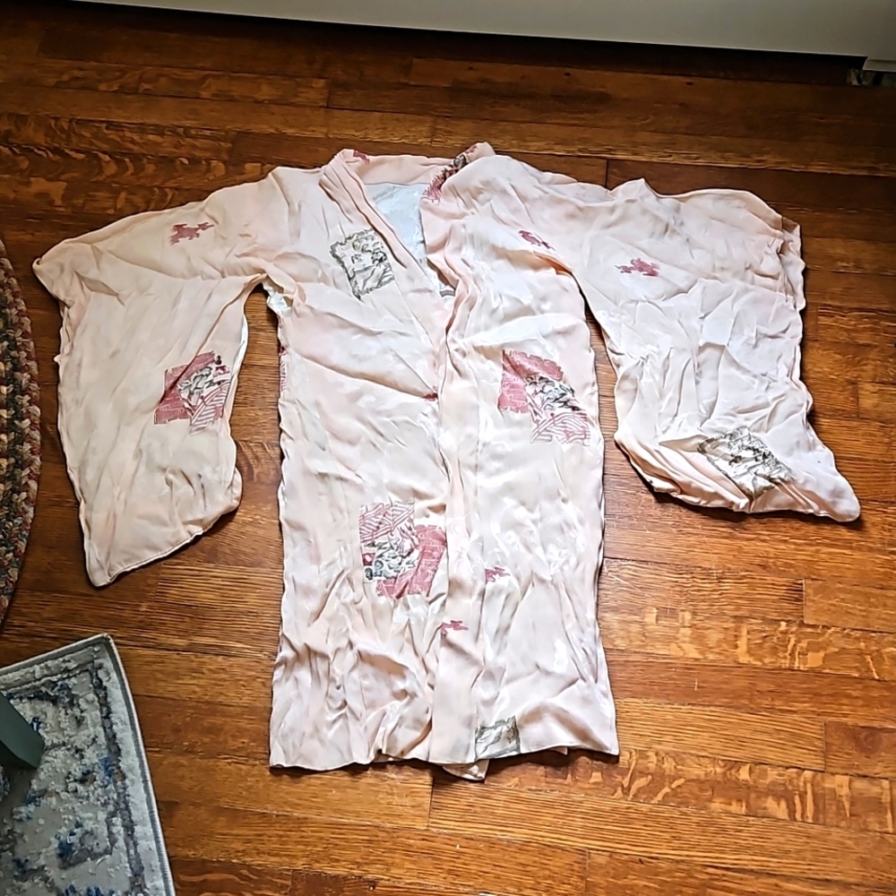 Japanese silk robe vintage